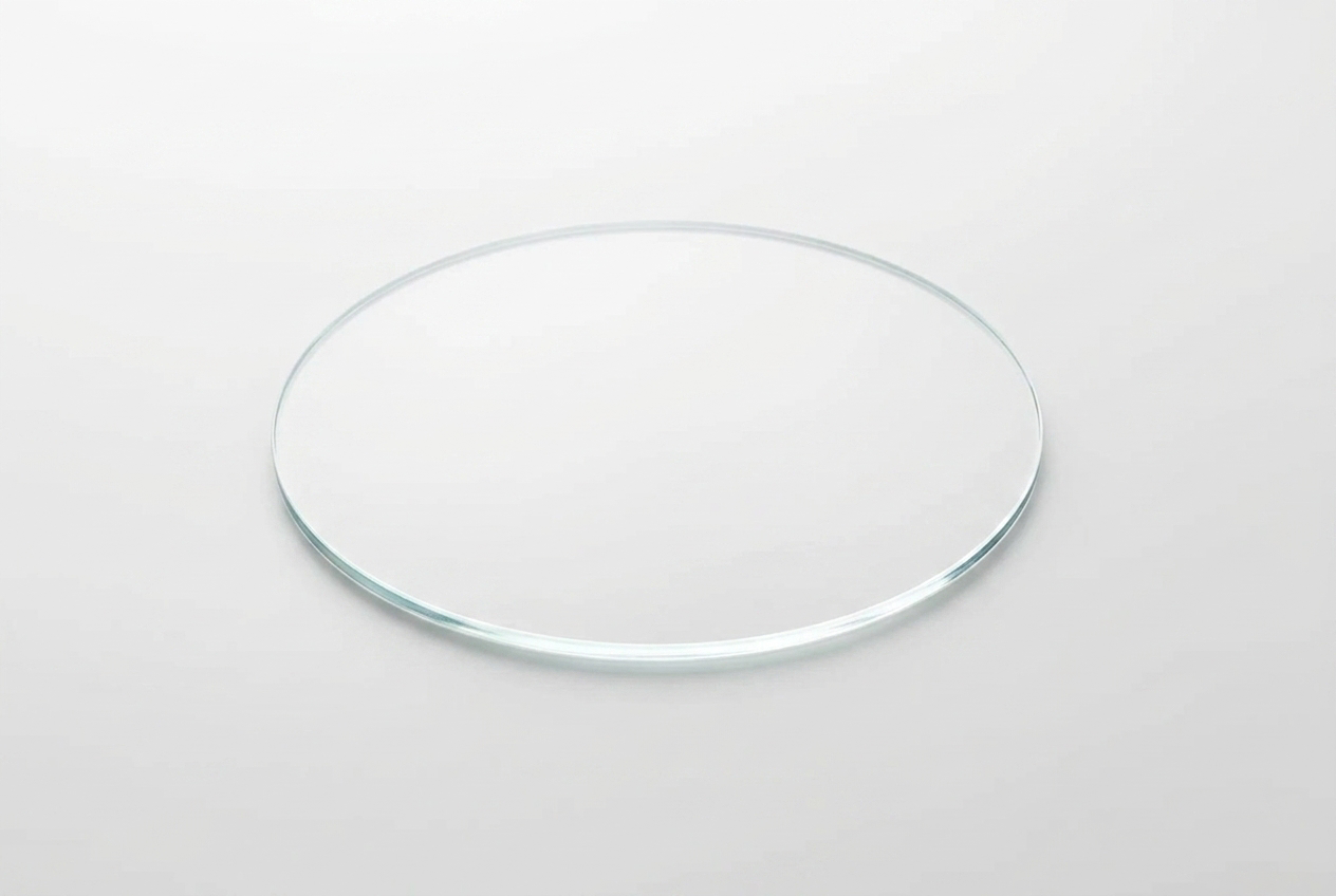 Angled view showing the glass thickness and matte anti-glare surface of the MINI screen protector